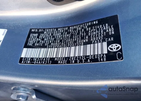 2020 Toyota Corolla L from USA, damaged, VIN 5YFDPRAE6LP047328